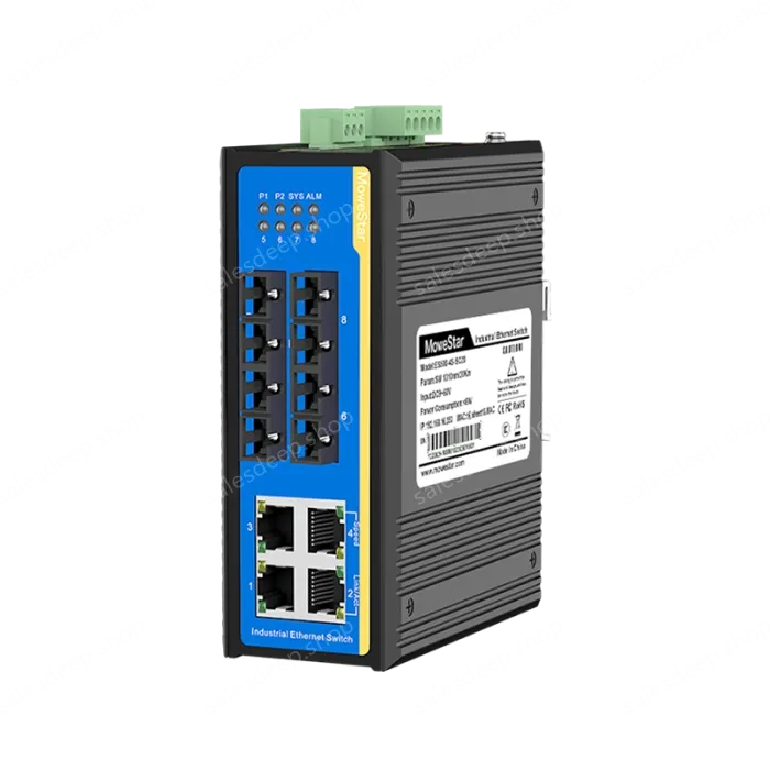 [100 Gigabit 4 Optical 4 Electrical] Ring Network Management Industrial Switch