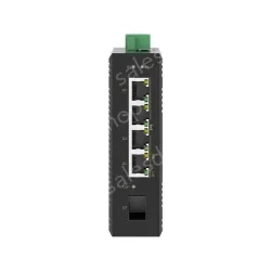1 Port Gigabit SFP + 4 Ports Gigabit PoE RJ45 Din-Rail Unmanaged Industrial PoE Switch